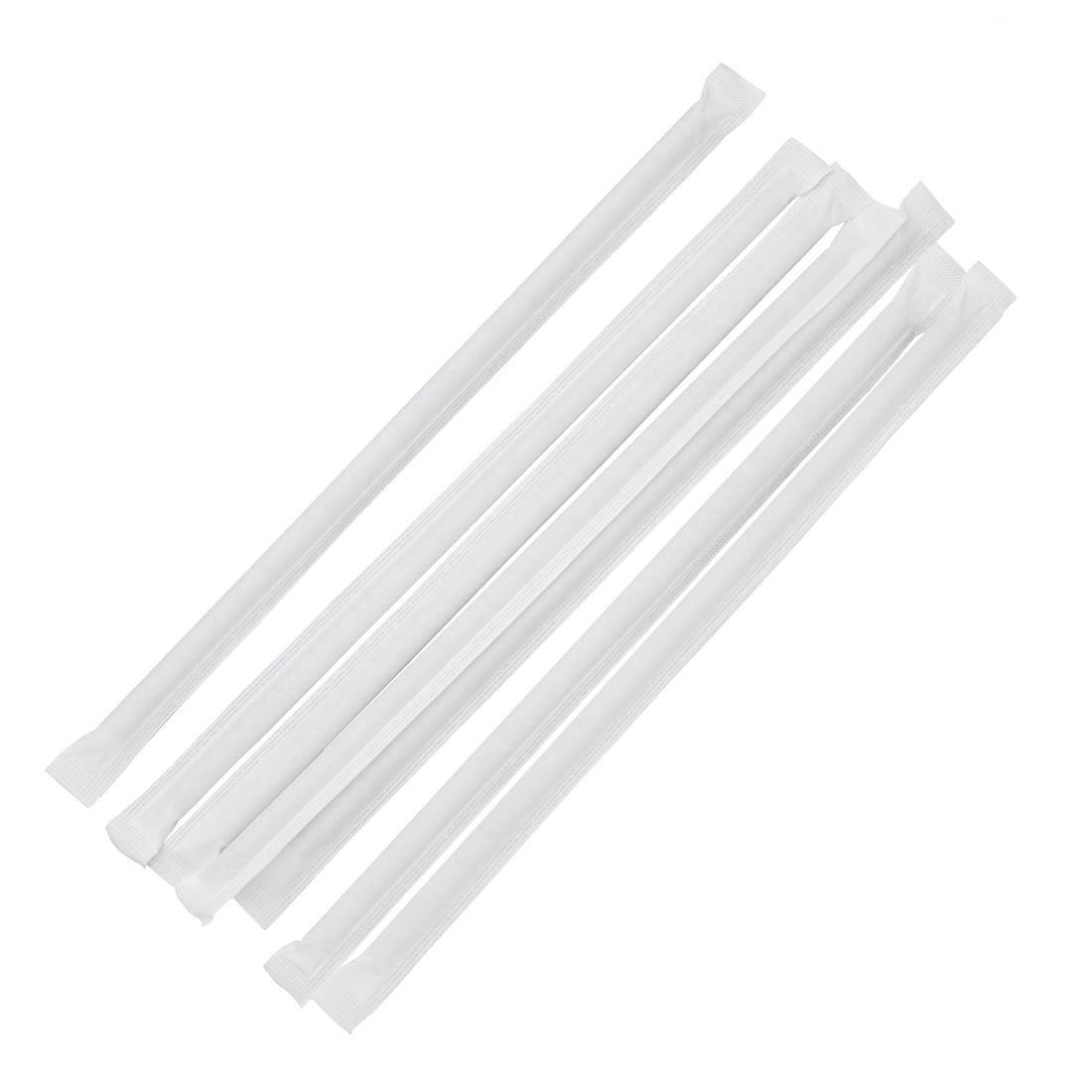 Pailles flexibles compostables en papier emballées individuellement Fiesta Compostable noires (lot de 250) - FRANCE CHR