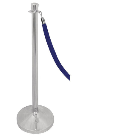 Poteau d accueil en acier inoxydable Bolero chromé à tête plate - FRANCE CHR