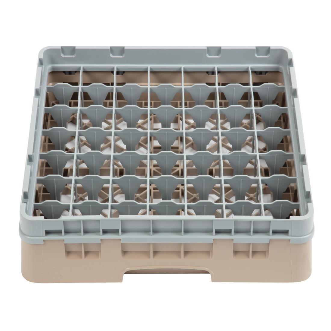 Casier à verres 49 compartiments Camrack Cambro beige hauteur max 92mm - FRANCE CHR