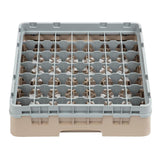 Casier à verres 49 compartiments Camrack Cambro beige hauteur max 92mm - FRANCE CHR