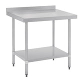 Table en acier inoxydable avec rebord Vogue 900 x 700mm - FRANCE CHR