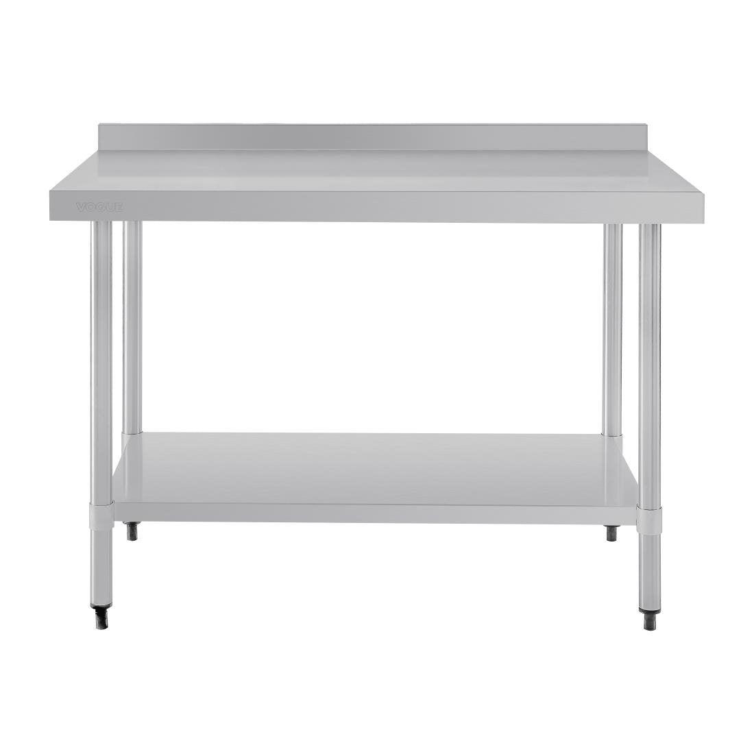 Table en acier inoxydable avec rebord Vogue 1200 x 700mm - FRANCE CHR