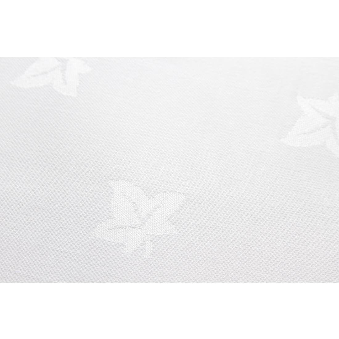 Serviettes blanches en coton motif feuille de lierre Mitre Luxury Luxor 550 x 550mm - FRANCE CHR