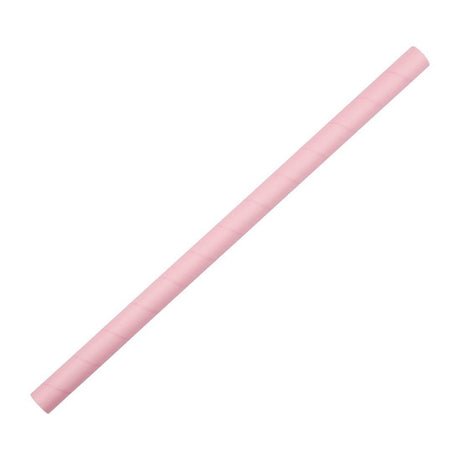 Pailles à smoothie compostables en papier Fiesta Compostable roses 210mm (lot de 250) - FRANCE CHR