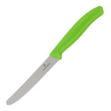 Couteau à tomate lame dentée Victorinox vert 11cm - FRANCE CHR