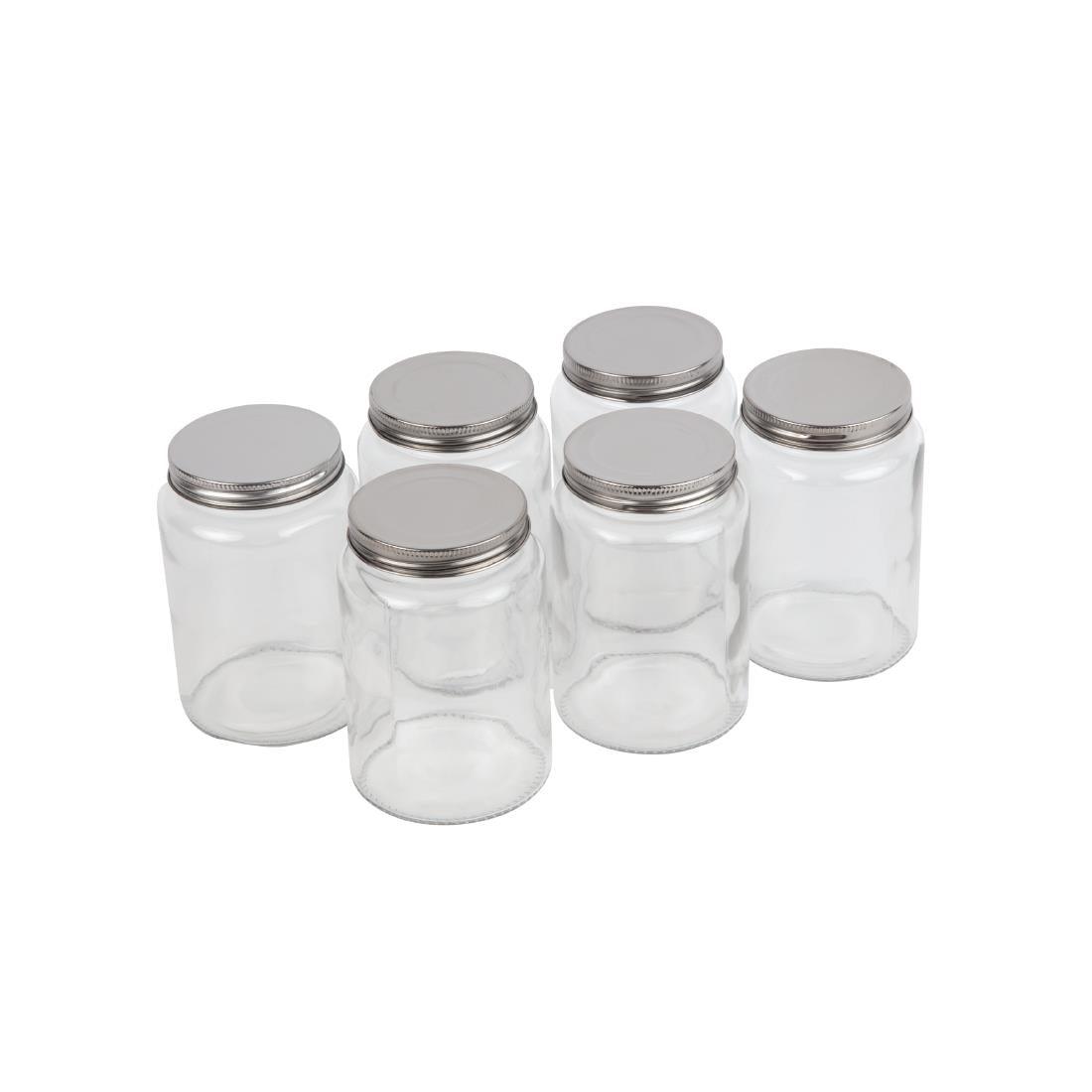 Bocaux à conserves en verre avec couvercle à visser Vogue 550ml (lot de 6) - FRANCE CHR