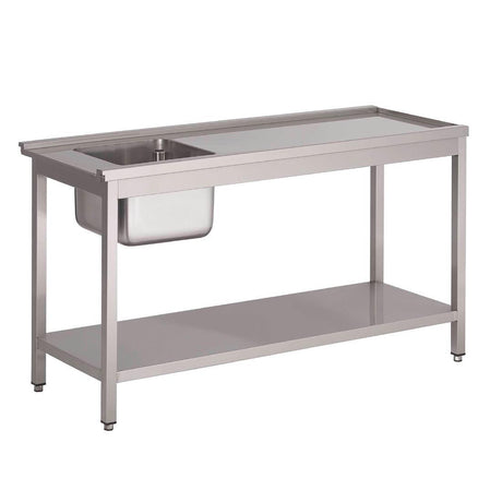 Table de prélavage gauche pour lave-vaisselle à capot GL896 Gastro M 120x59x85cm - FRANCE CHR