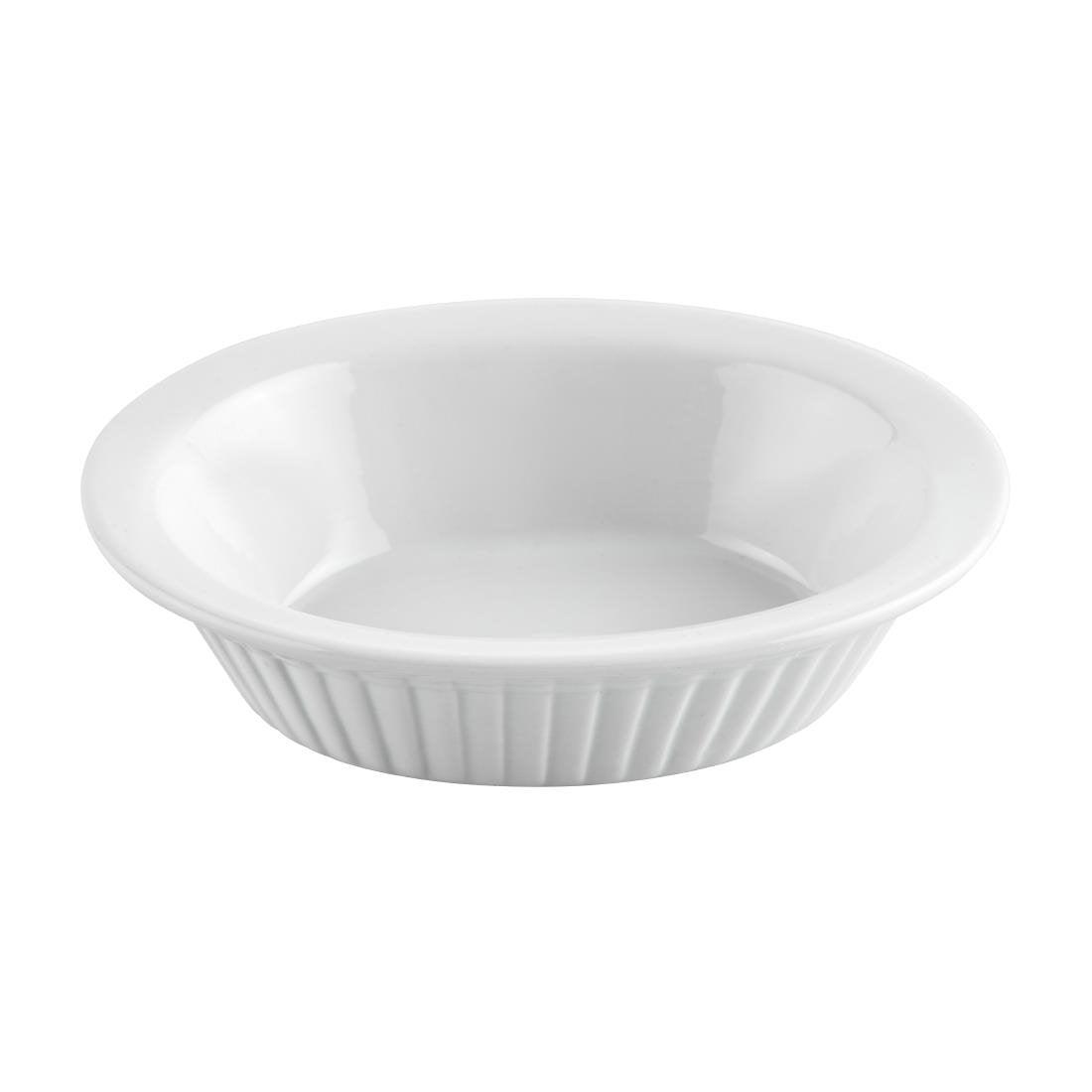 Plat à tourte ovale blanc Olympia (Lot de 6) - FRANCE CHR