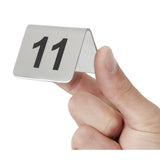 Lot de numéros de table en acier inoxydable Olympia 11-20 (Lot de 10) - FRANCE CHR