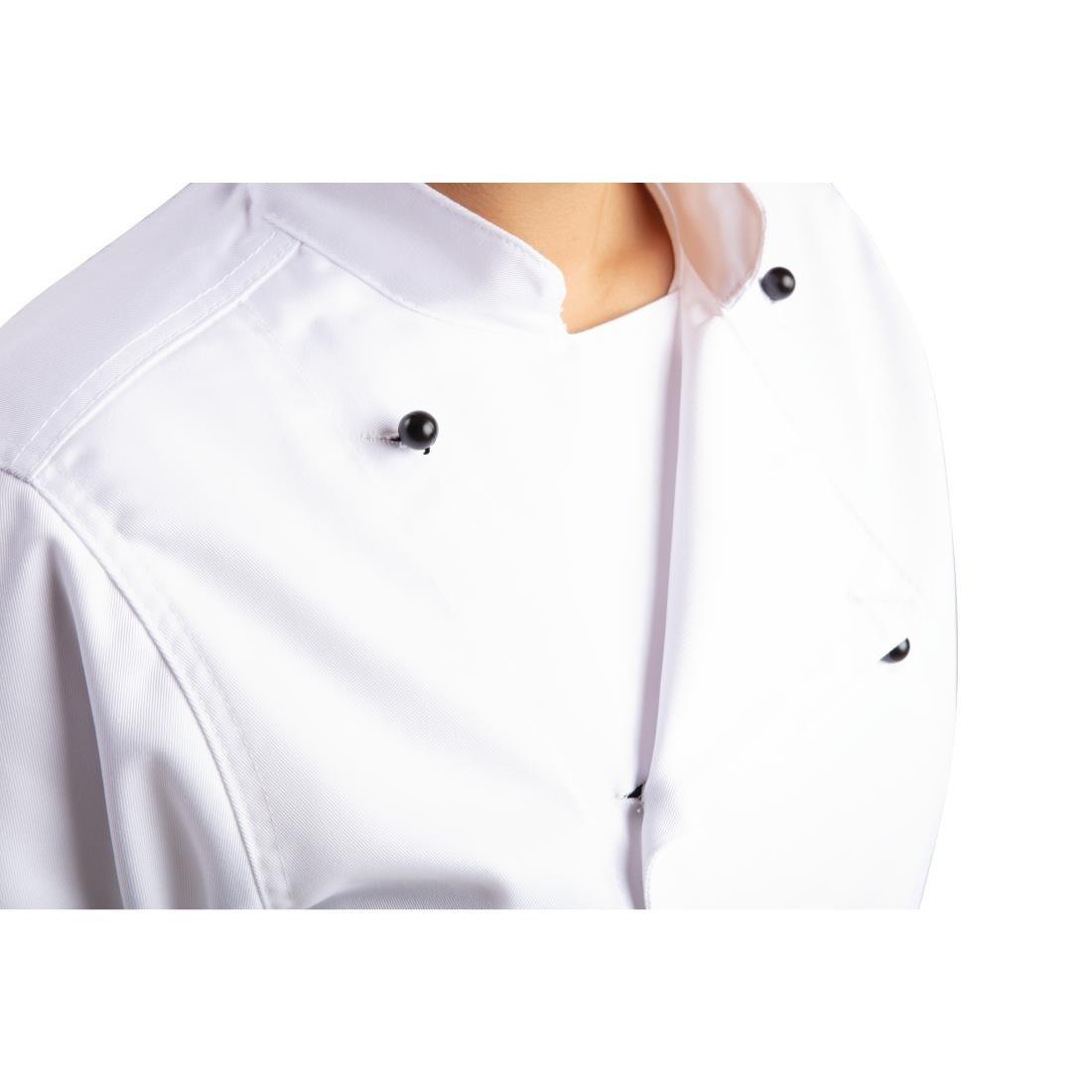 Veste de cuisine mixte Whites Chicago manches courtes blanche XS - FRANCE CHR