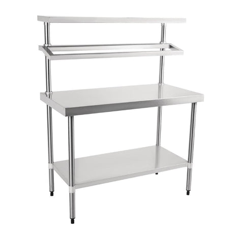 Grande table de préparation inox avec support bacs GN Vogue - FRANCE CHR