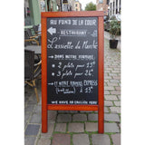 Panneau de trottoir Securit Duplo acajou 700 x 1350mm - FRANCE CHR