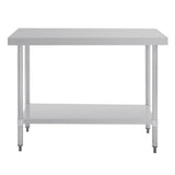 Table en acier inoxydable sans rebord Vogue 1200 x 700mm - FRANCE CHR