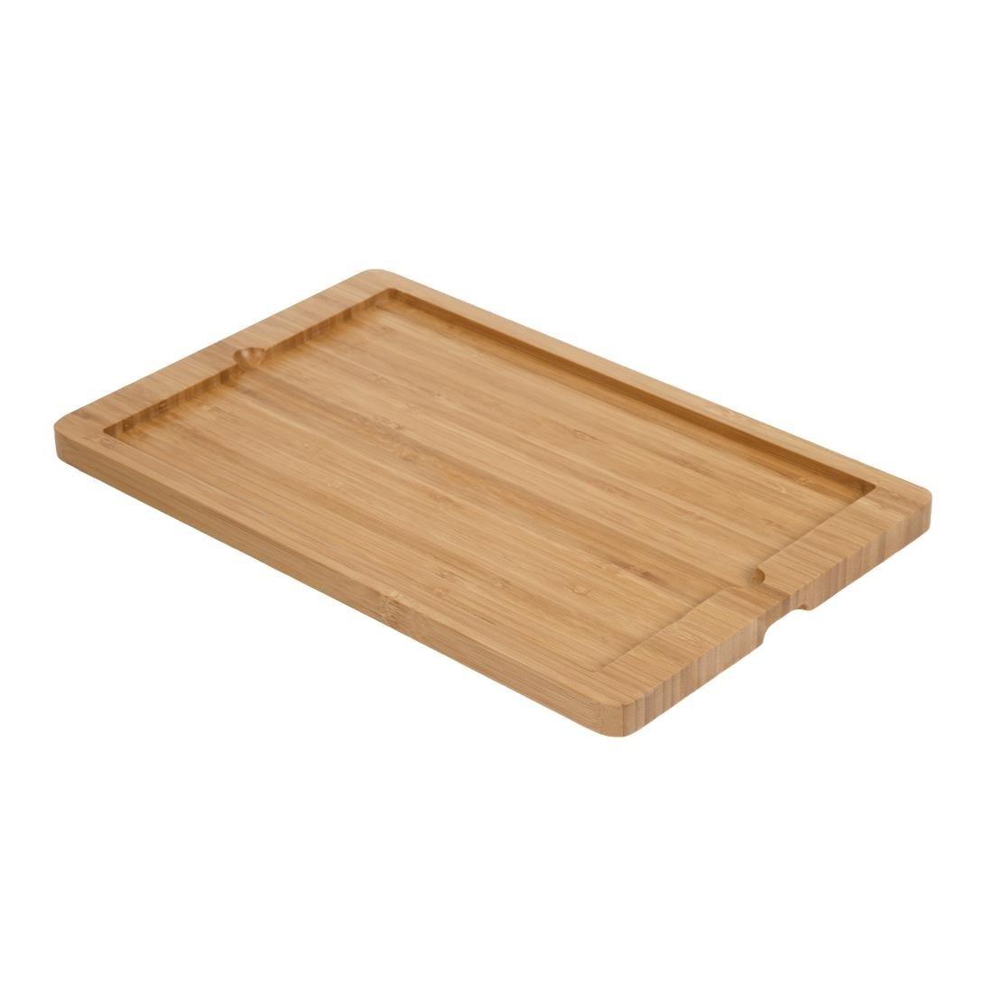 Planche support en bois Olympia pour plat en ardoise CM063 330x210x15mm - FRANCE CHR