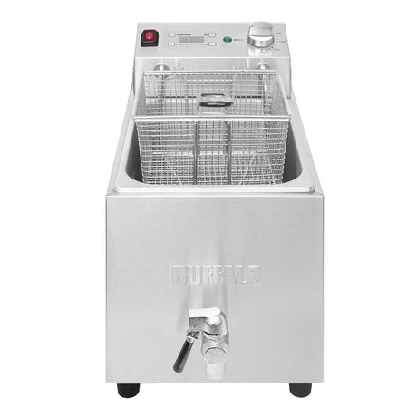 Friteuse simple Buffalo - 1 x 8L 2,9kW avec minuterie - FRANCE CHR