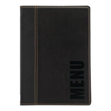 Protège-menus contemporain Securit A5 noir - FRANCE CHR