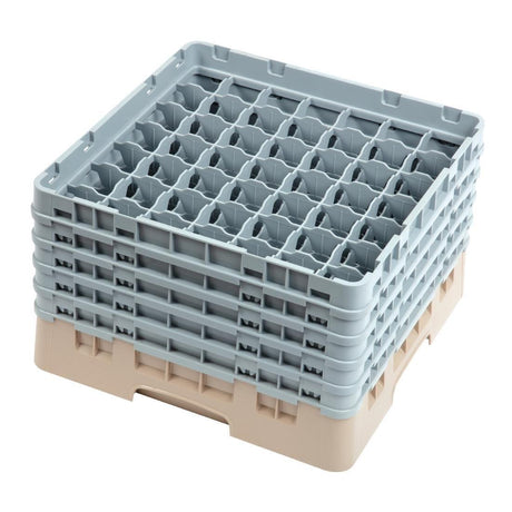 Casier à verres 49 compartiments Camrack Cambro beige hauteur max 257mm - FRANCE CHR