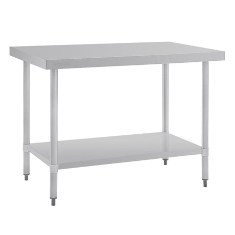 Table en acier inoxydable sans rebord Vogue 1200 x 700mm - FRANCE CHR