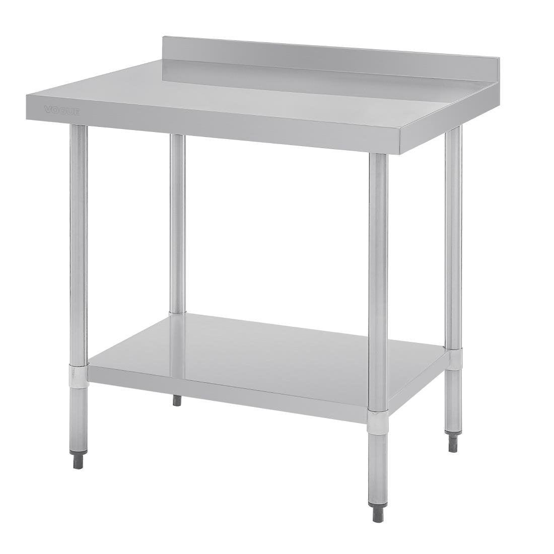 Table en acier inoxydable avec rebord Vogue 900 x 700mm - FRANCE CHR