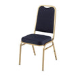 Chaises de banquet à dossier carré Bolero bleues (Lot de 4) - FRANCE CHR