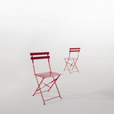 Chaises de terrasse en acier Bolero rouges (Lot de 2) - FRANCE CHR