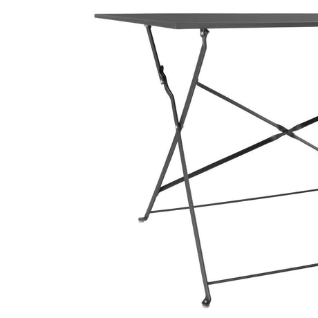 Table de terrasse pliable Bolero noire 1100 x 700mm - FRANCE CHR