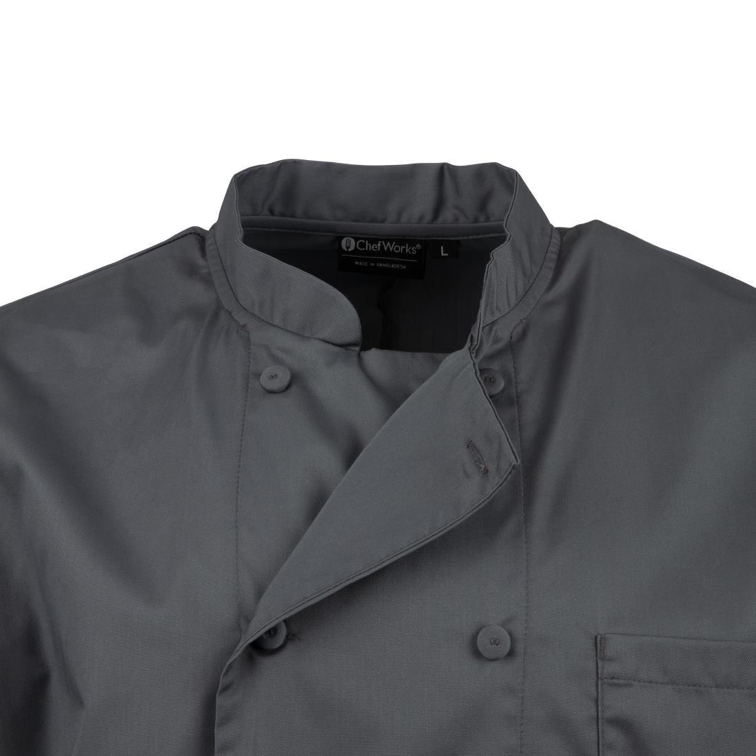 Veste de cuisine mixte Chef Works grise M - FRANCE CHR