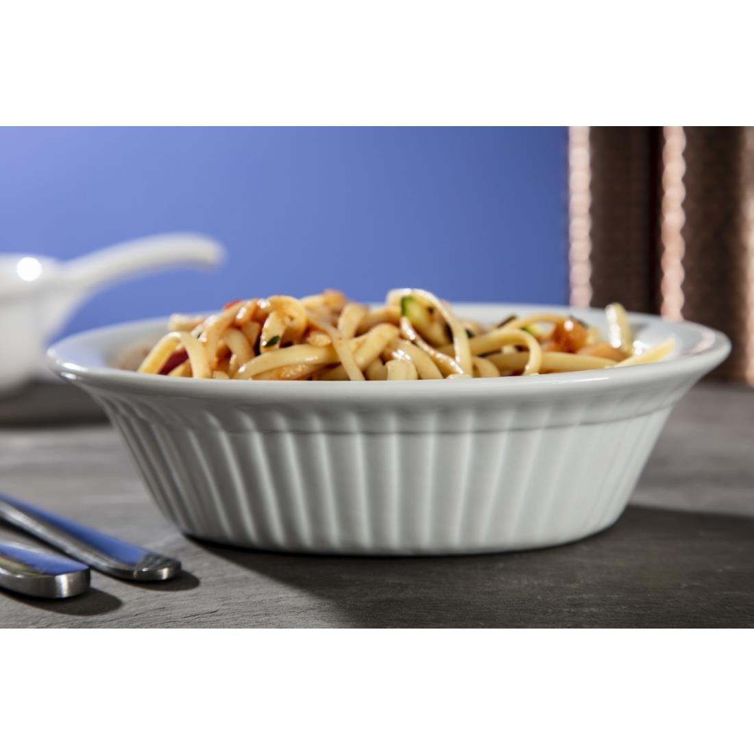 Plat à tourte ovale blanc Olympia (Lot de 6) - FRANCE CHR