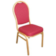 Chaises de banquet en aluminium dossier arrondi Bolero rouges (Lot de 4) - FRANCE CHR