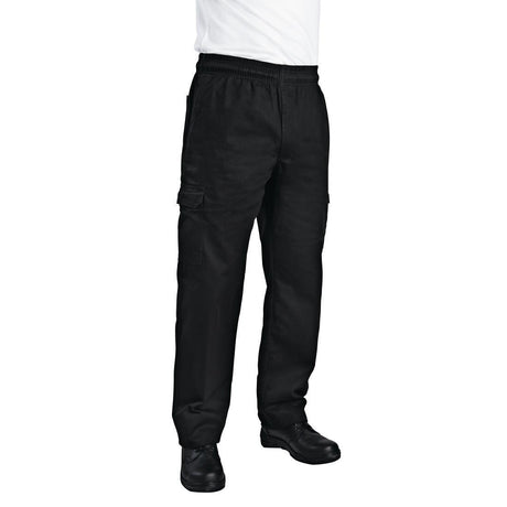 Pantalon de cuisine mixte Chef Works Slim Fit Cargo noir S - FRANCE CHR