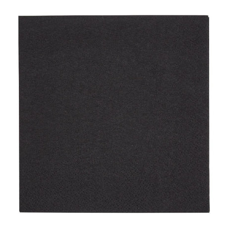 Serviettes cocktail 2 plis pliage 1/4 Fiesta Recyclable 240mm noires (lot de 4000) - FRANCE CHR