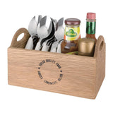 Porte-condiments en chêne avec inscription Olympia 230mm - FRANCE CHR