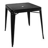 Table carrée en acier noir Bolero Bistro 668mm - FRANCE CHR