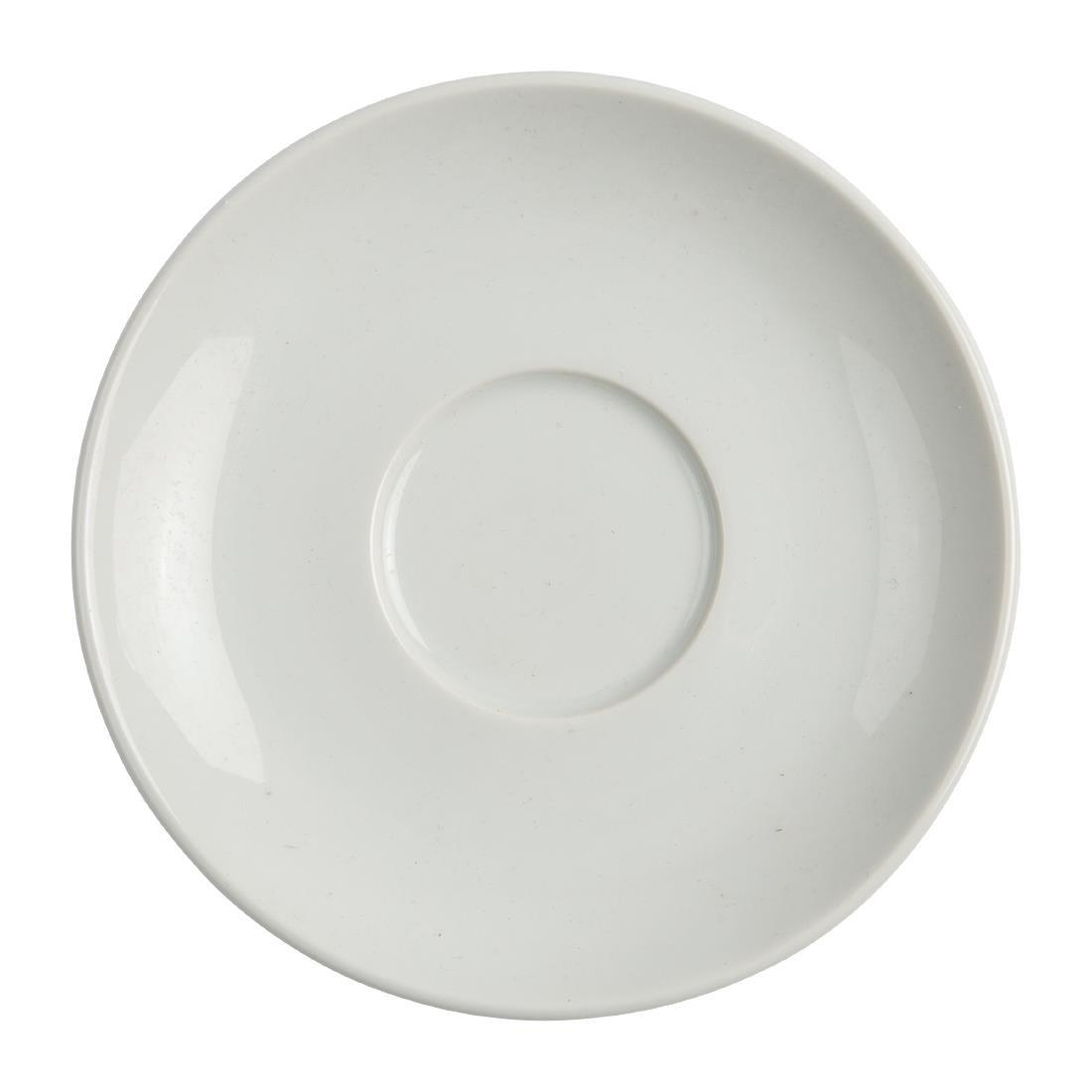 Soucoupes élégantes Olympia Whiteware 148mm (Lot de 12) - FRANCE CHR