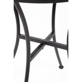 Table bistro ronde en acier ajouré Bolero noire 600mm - FRANCE CHR