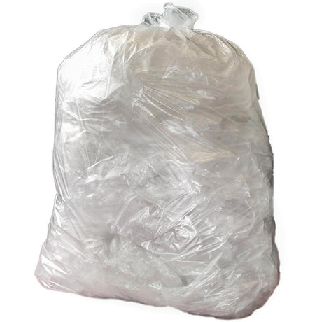 Sacs poubelle recyclés transparents Jantex utilisation intensive 18kg 120L (lot de 200) - FRANCE CHR