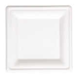 Assiettes carrées compostables en bagasse Fiesta Compostable 159mm (lot de 50) - FRANCE CHR