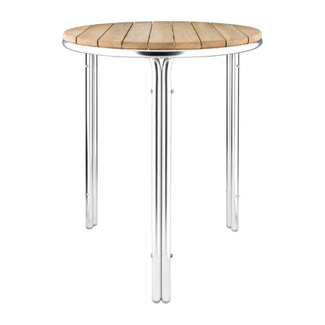 Table ronde en frêne et aluminium Bolero 600mm - FRANCE CHR