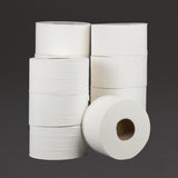 Rouleaux de papier toilette 2 plis mini Jumbo Jantex 150m (lot de 12) - FRANCE CHR