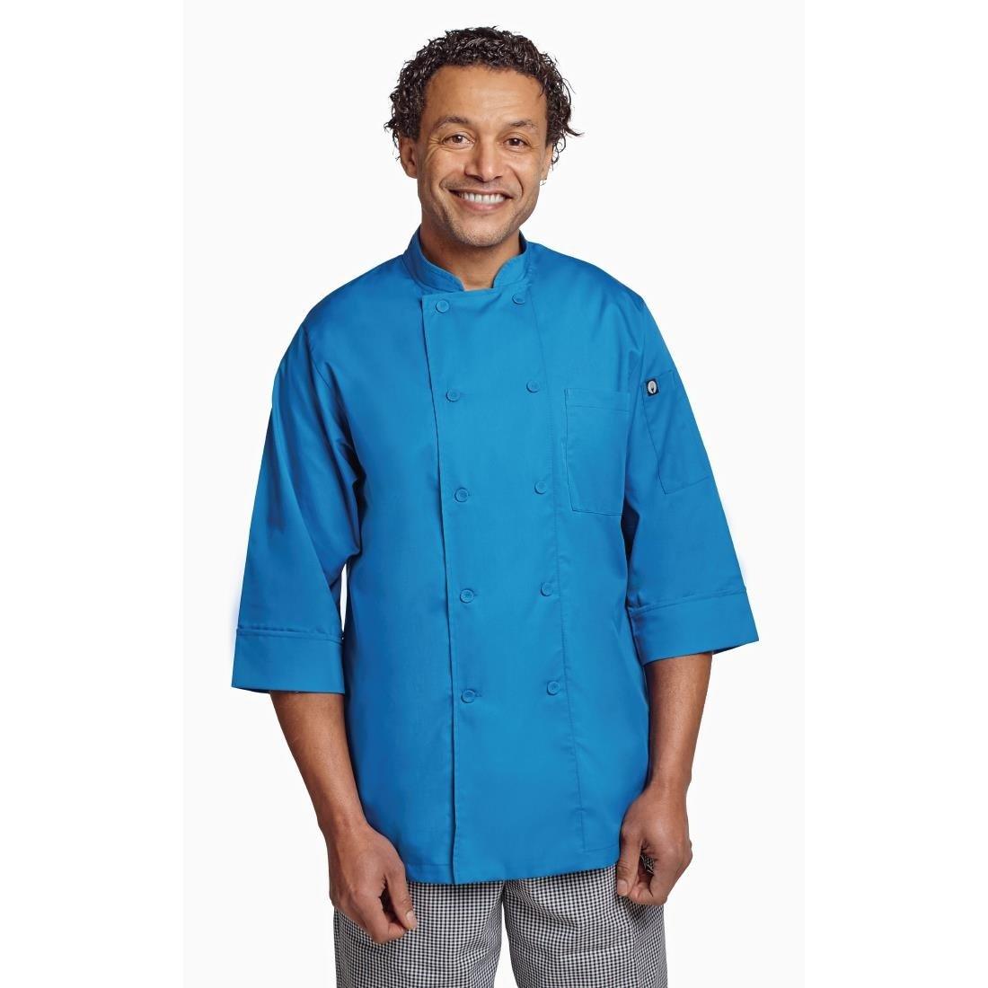 Veste de cuisine mixte Chef Works bleue S - FRANCE CHR