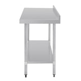 Table en acier inoxydable avec rebord Vogue 1500 x 700mm - FRANCE CHR