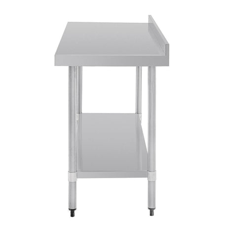 Table en acier inoxydable avec rebord Vogue 1500 x 700mm - FRANCE CHR