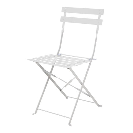 Chaise de terrasse pliantes en acier gris Bolero (lot de 2) - FRANCE CHR