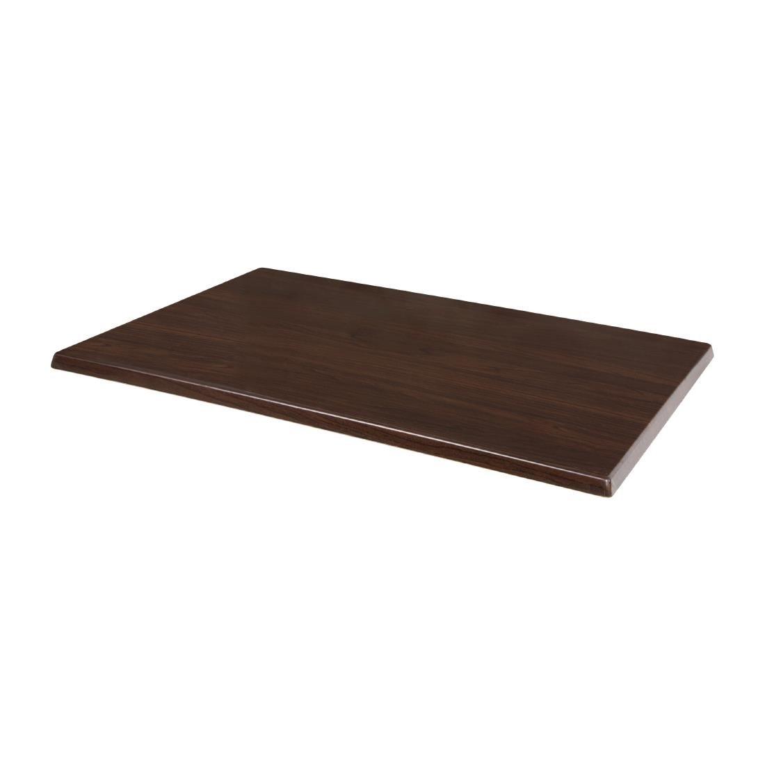 Plateau de table rectangulaire pré percé Bolero coloris marron foncé - FRANCE CHR