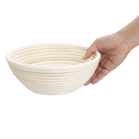 Panier de fermentation rond en rotin Vogue 220x80mm - FRANCE CHR