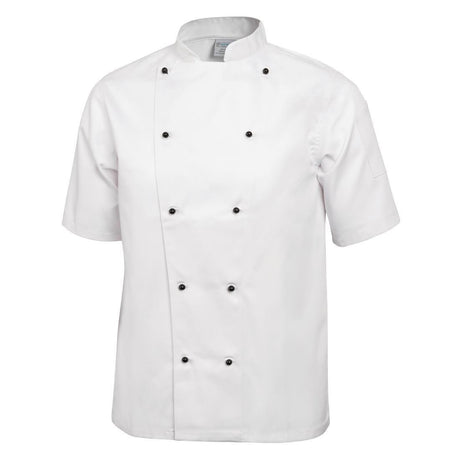 Veste de cuisine mixte Whites Chicago manches courtes blanche XS - FRANCE CHR