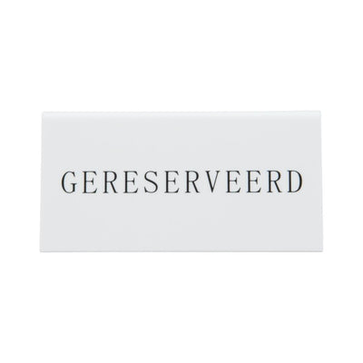 Chevalets table réservée Securit "Gereserveerd" (lot de 5) - FRANCE CHR