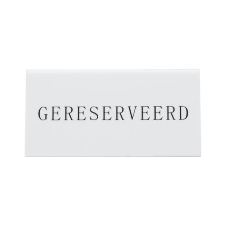 Chevalets table réservée Securit "Gereserveerd" (lot de 5) - FRANCE CHR