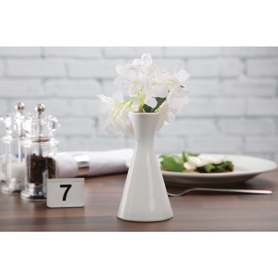 Vases bouteilles blancs 140mm Olympia (Lot de 6) - FRANCE CHR