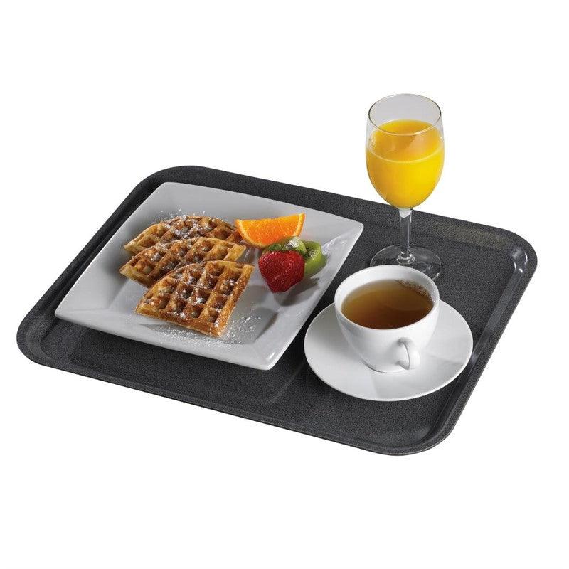 Plateau stratifié lisse Capri Cambro anthracite 430mm - FRANCE CHR